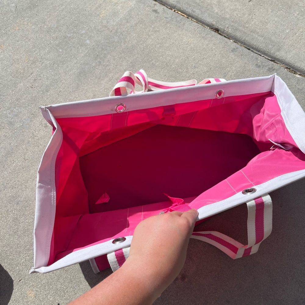 Thirty-One Pink and White Tote Bag